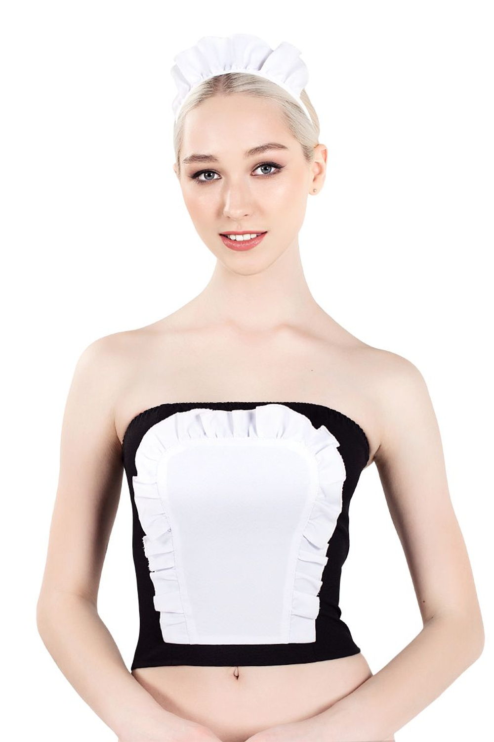 Костюм Горничная - верх (Размер: 46) (Цвет: черный с белым)