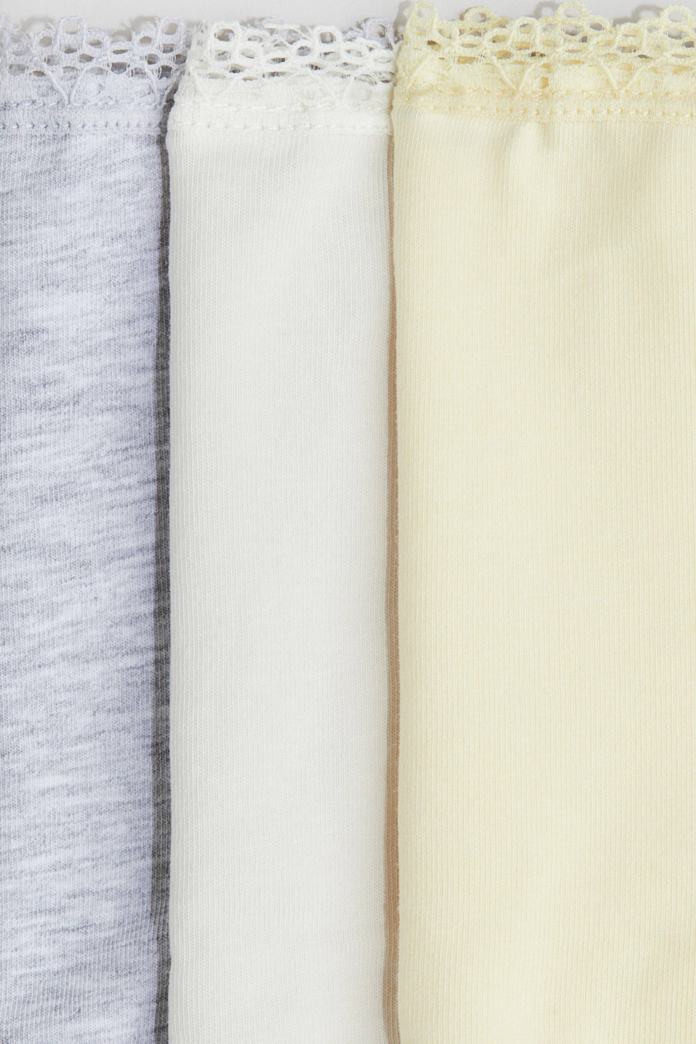 H&M Набор из пяти хлопковых трусиков, светло-желтый