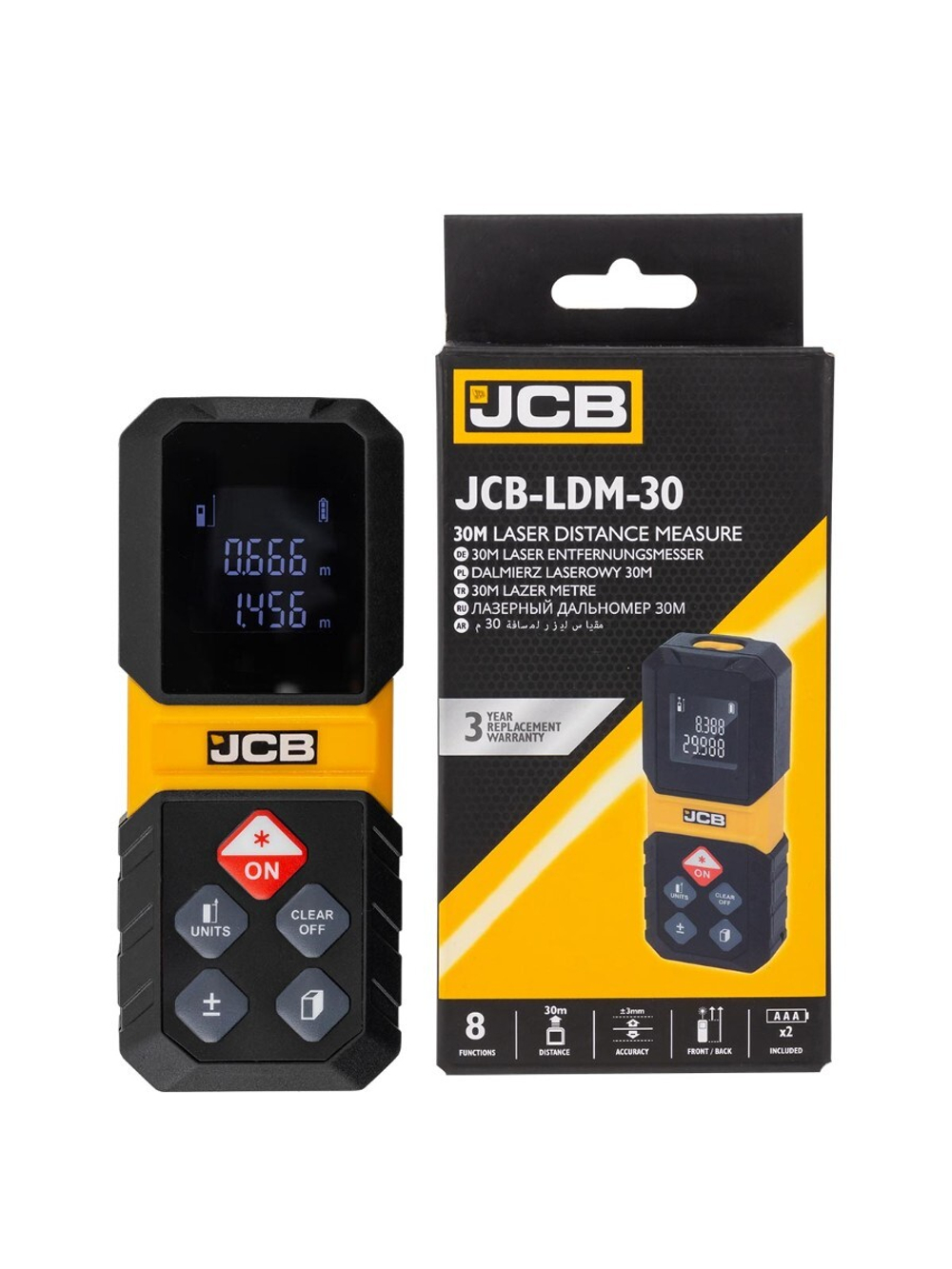 Дальномер лазерный 30м JCB JCB-LDM-30