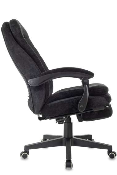 Кресло руководителя Бюрократ T-9950MSG-F Fabric черный Light-20 крестов. пластик подст.для ног