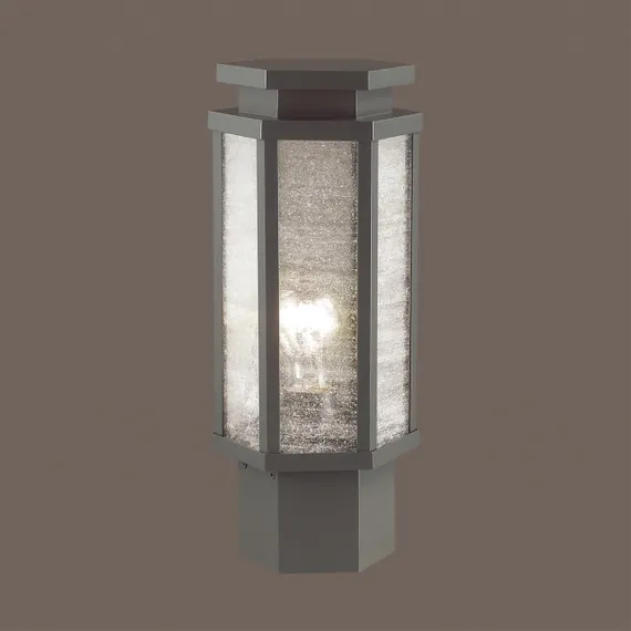 4048/1B NATURE ODL18 743 темно-серый/белый Уличный светильник на столб IP44 E27 100W 220V GINO