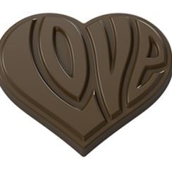 798-у | Форма для шоколадных плиток "Сердце" (275*135 мм)