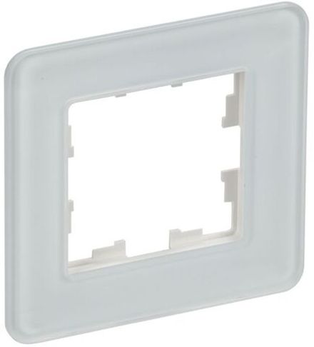 Рамка 1-м BRITE РУ-1-2-Бр стекло бел. RE IEK BR-M12-G-41-K01