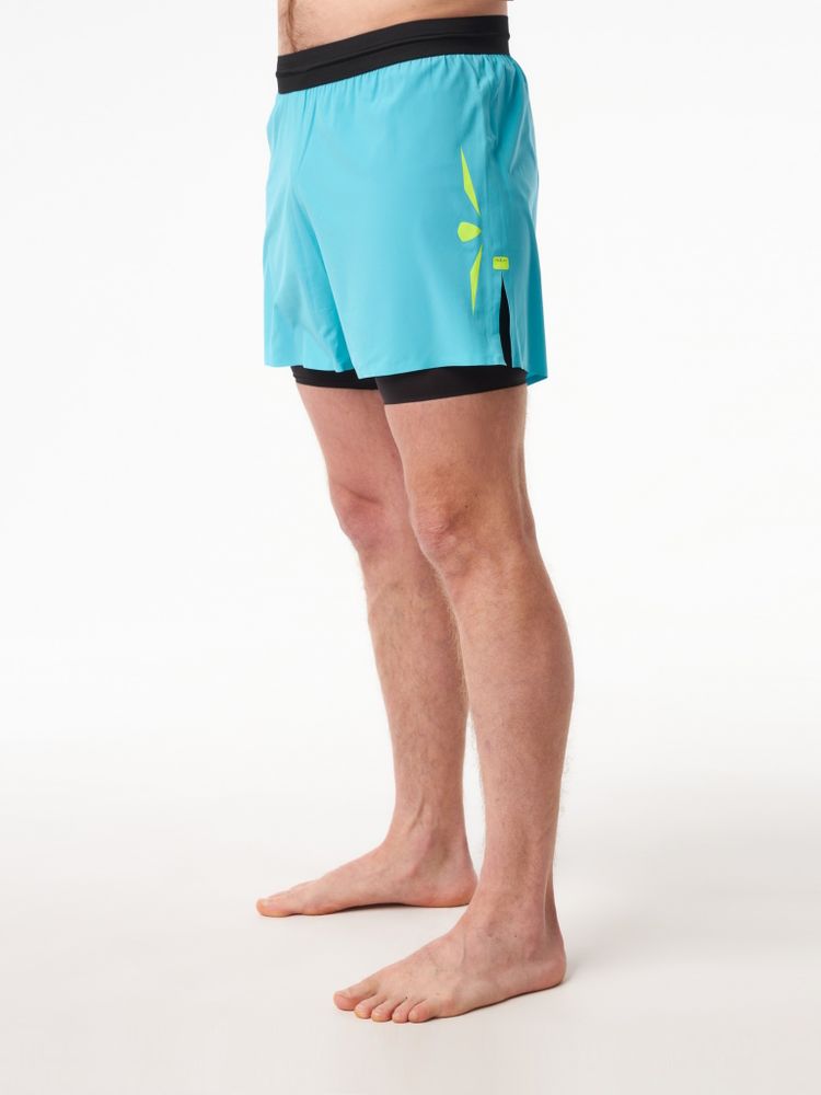 ШОРТЫ МУЖСКИЕ SPEED AERO 5 ELEVATE 2IN1 SHORT | SKYBLUE YELLOW