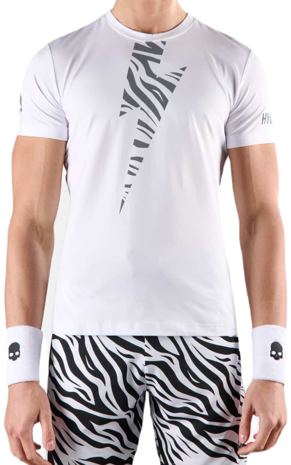 Футболка мужская теннисная Hydrogen Tiger Tech T-Shirt - white/silver
