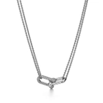 Подвеска из белого золота 18k с бриллиантами, Tiffany 💎 Hard Wear Large Double Link