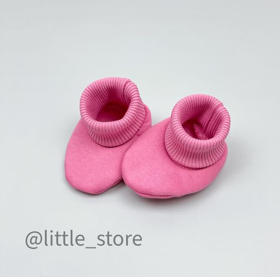 Пинетки "Simple" из футера с начесом, Барби