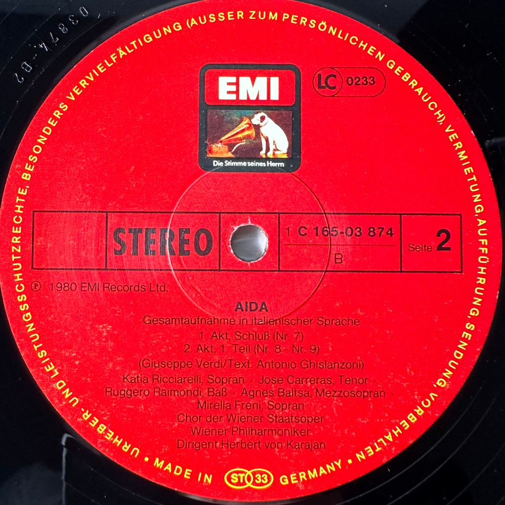 Верди - Аида 3LP (Германия 1980г.)