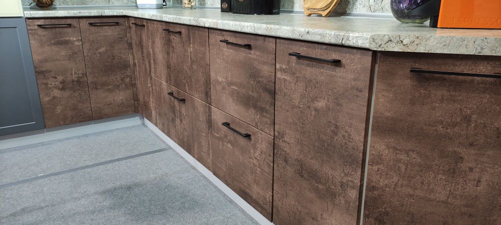 Кухонный гарнитур Лофт Дуб бурый / Ржавчина