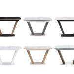 Стол стеклянный Woodville Петир 120(160)х80 ультра белый, белый, камень белый, ножки белые