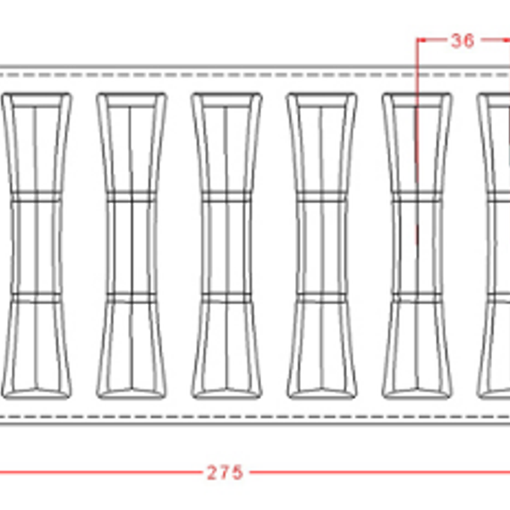 130 | Форма для шоколадных батончиков (275*135мм)