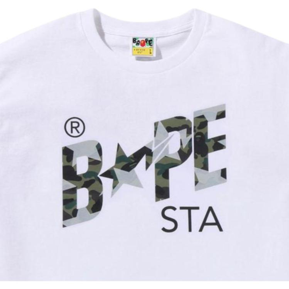 A Bathing Ape Bathing Ape Футболка Moderate Regular Straight Fit Summer Bap Ss26 053 белый