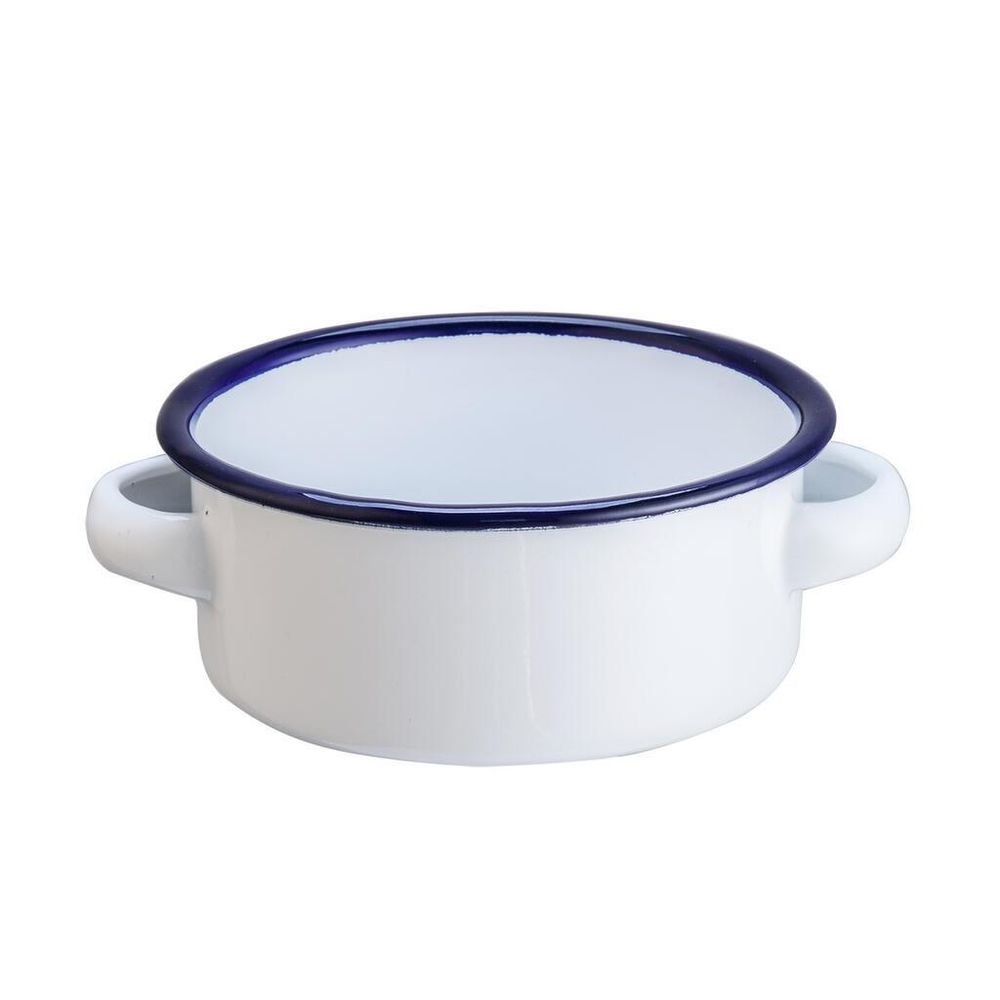 Кастрюля для подачи 11,3 см h4,7 см 350 мл круглая Blue Rim эмалированая сталь SUNNEX [1]