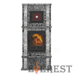 Печь-камин с духовкой EVEREST «KAFA» Пироксенит Элит
