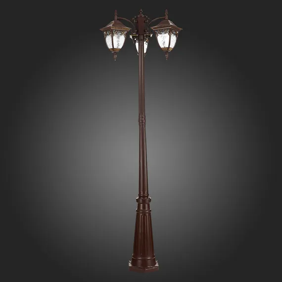 SL083.705.03 Светильник уличный наземный ST-Luce Кофейный/Кофейный, Прозрачный E27 3*60W CHIANI