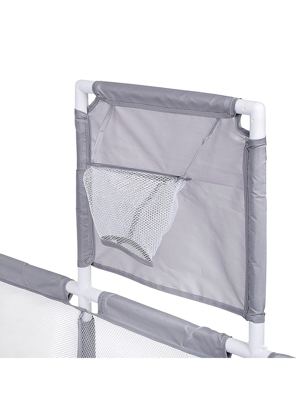 Манеж детский прямоугольный с баскетбольным кольцом и воротами (120*180*60) цвет серый (М11-2)