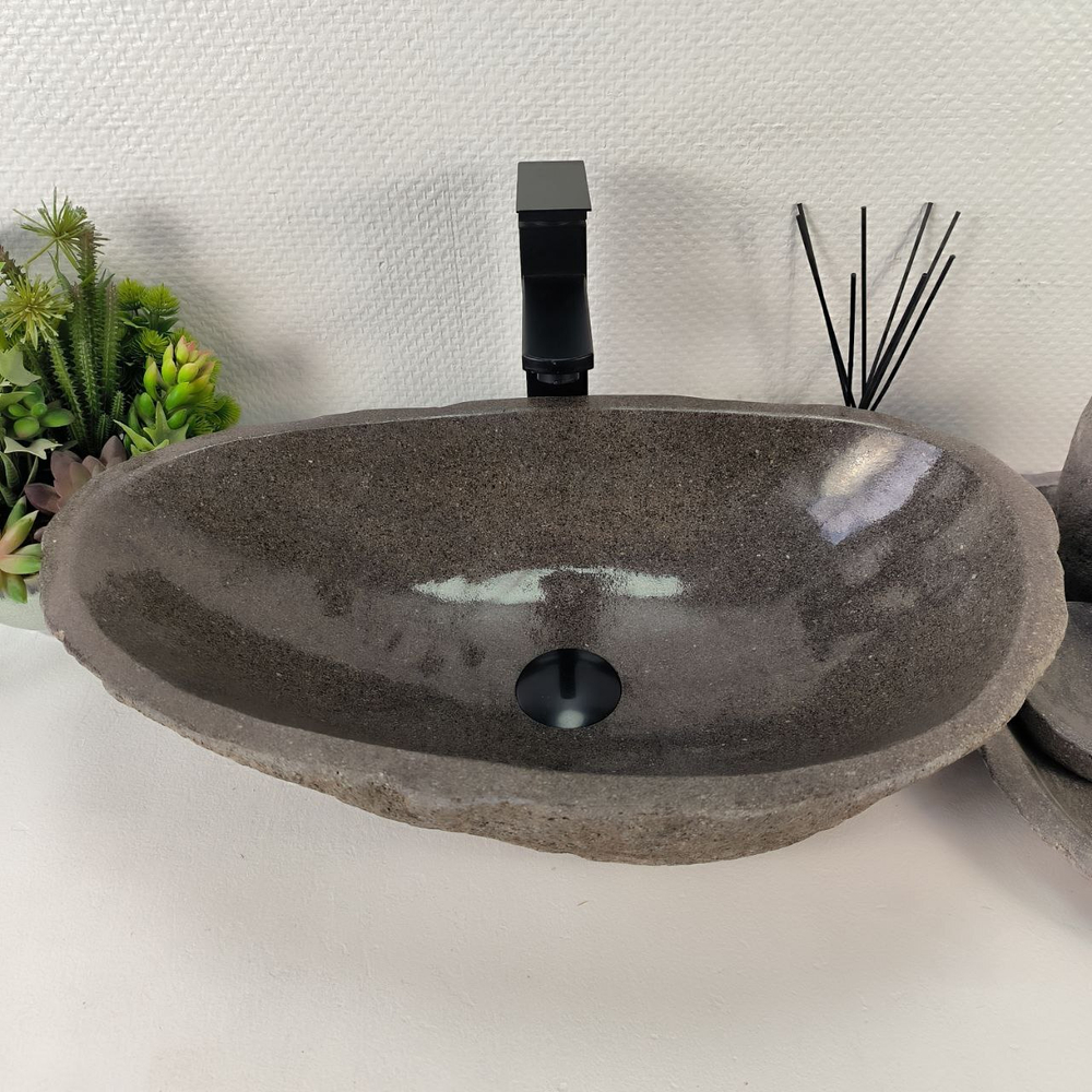Раковина из речного камня RS-64884 50*37*16 0857