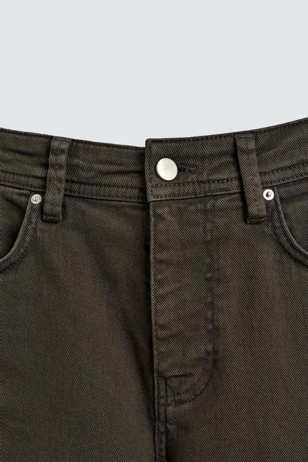 ZARA БРЮКИ STRAIGHT FIT, КОРИЧНЕВЫЙ