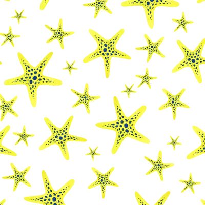 Желтые морские звезды