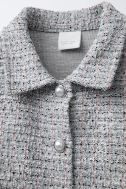 ZARA КАРДИГАН ИЗ РЕЛЬЕФНОЙ ТКАНИ, СВЕТЛО-ГОЛУБОЙ