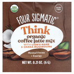 Four Sigmatic, Focus, органический кофе латте с ежовиком гребенчатым и грибами чага, 10 пакетиков по 6 г (0,21 унции)
