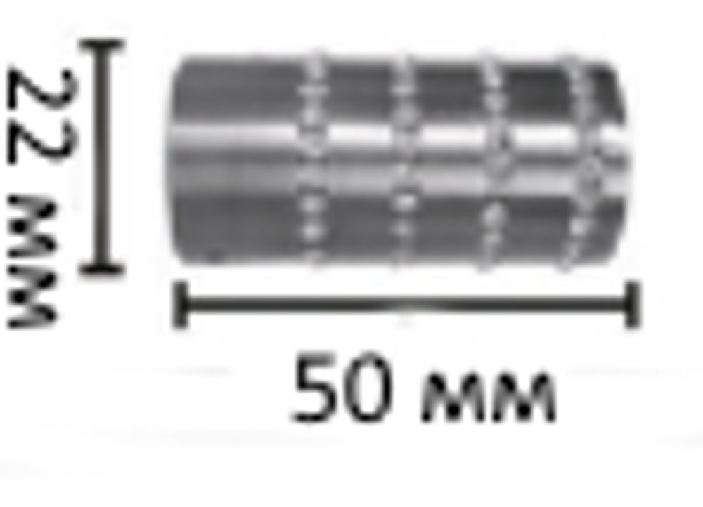 Наконечники "Цилиндр со стразами Ост" для кованых карнизов d16 мм, цвет хром