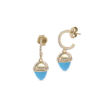 Серьги Boccadamo Caleida KOR010DT BL/G с кристаллами Swarovski, покрытием золотом