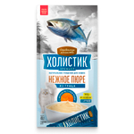 Лакомство Холистик Нежное пюре Из ТУНЦОМ с икрой летучей рыбы д/кошек10 г Деревенские лакомства