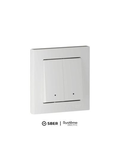 Выключатель 2-кл. AtlasDesign Smart 10А (сх. 5) L+N с подсветкой Zigbee механизм бел. SE ATN000153Z
