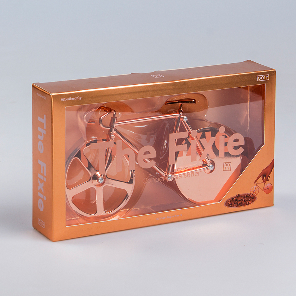 Нож для пиццы из нержавеющей стали the fixie, медный