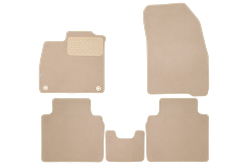 Коврики в салон для HONDA HONDA Accord XI 2023-, седан, 5шт (текстиль, бежевые) KLEVER0401803822112KH