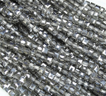 БВ027ДН3 Хрустальные бусины квадратные, цвет: серый AB, 3 мм, кол-во: 63-65 шт.