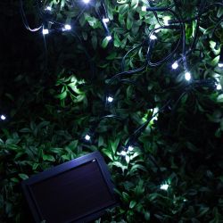 Садовая гирлянда ЭРА ERASF22-29 Бахрома на солнечной батарее холодный свет 2.4*0.5 м | Садовые декоративные светильники