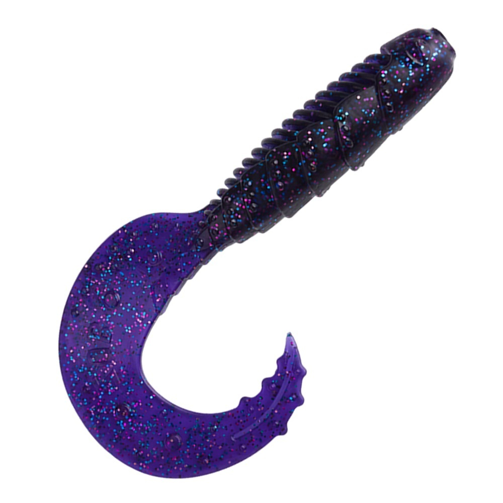 Приманка ZUB-HIBINA  95мм(3,8")-4шт, (цвет 610) фиолетовый с блестками