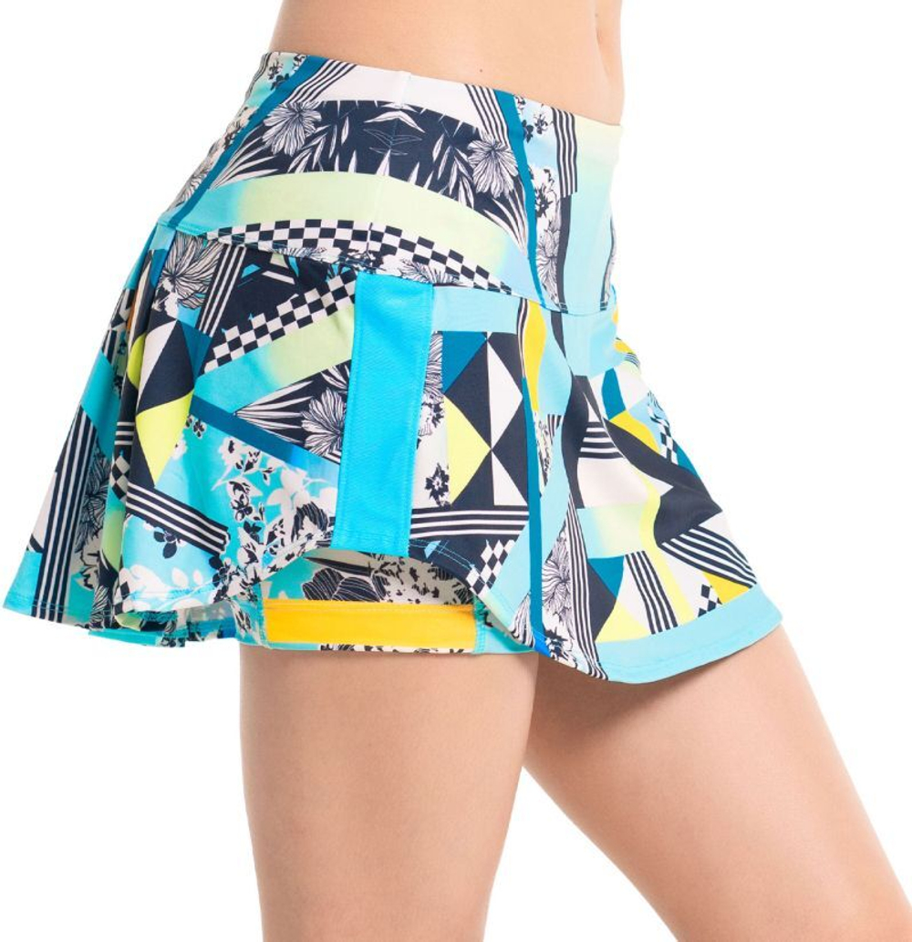 Теннисная юбка Lucky in Love Cool Urbana Skirt - небесный