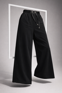 Брюки палаццо эластичные