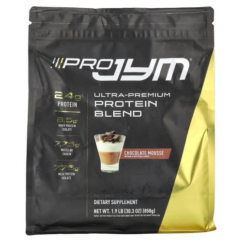 JYM Supplement Science, Pro JYM, протеиновая смесь ультрапремиального качества, шоколадный мусс, 858 г (1,9 фунта)