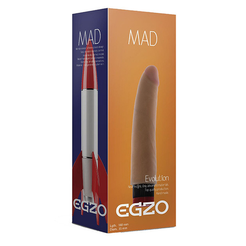 Реалистичный мультискоростной вибратор 18см без мошонки Egzo Mad Rocket