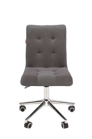 Офисное кресло Chairman 030 Россия ткань Т-55 серый, хром, без подлокотников