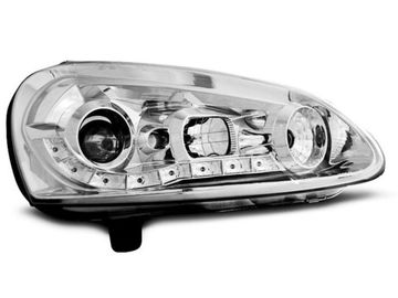 Передние фары VW Golf 5 daylight chrome