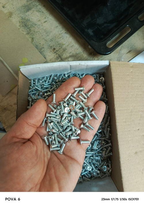 Винт с потайной головкой M4x12 мм, DIN 965, цинк