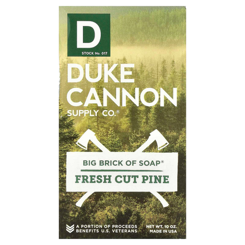 Duke Cannon Supply Co., Big Brick of Bar Soap, аромат Fresh Cut Pine, 283 г (10 унций)