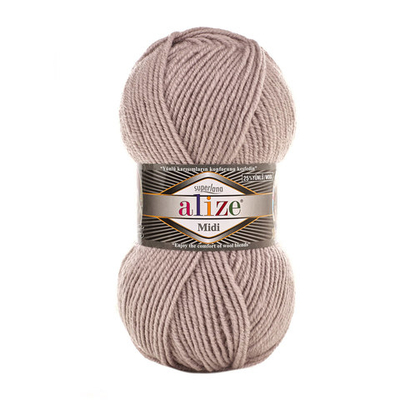 Пряжа Alize (Ализе) Superlana Midi / уп.5 мот. по 100 г, 170м, 652 пепельный A