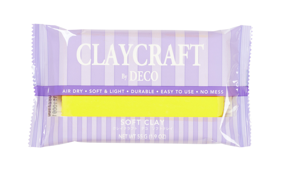 Полимерная глина CLAYCRAFT BY DECO, самоотвердевающая, цвет Желтый, 55 гр