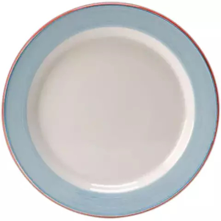 Тарелка «Рио Блю» мелкая фарфор D=230,H=18мм белый,синий