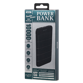 Внешний Аккумулятор (Power Bank) Remax RPP-139 10000 mAh (2A, 2USB, MicroUSB, Type-C) Черный