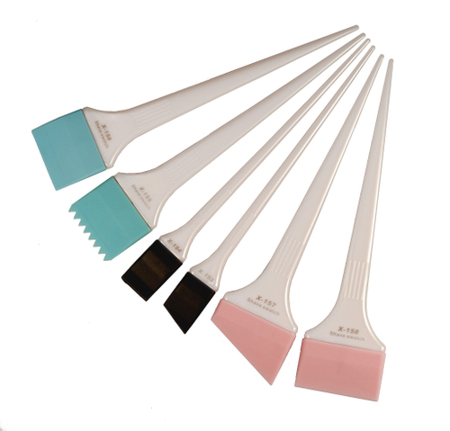 Sibel Силиконовые кисти-лопатки для окрашивания Shave Swatch, белые, 6 штук в наборе