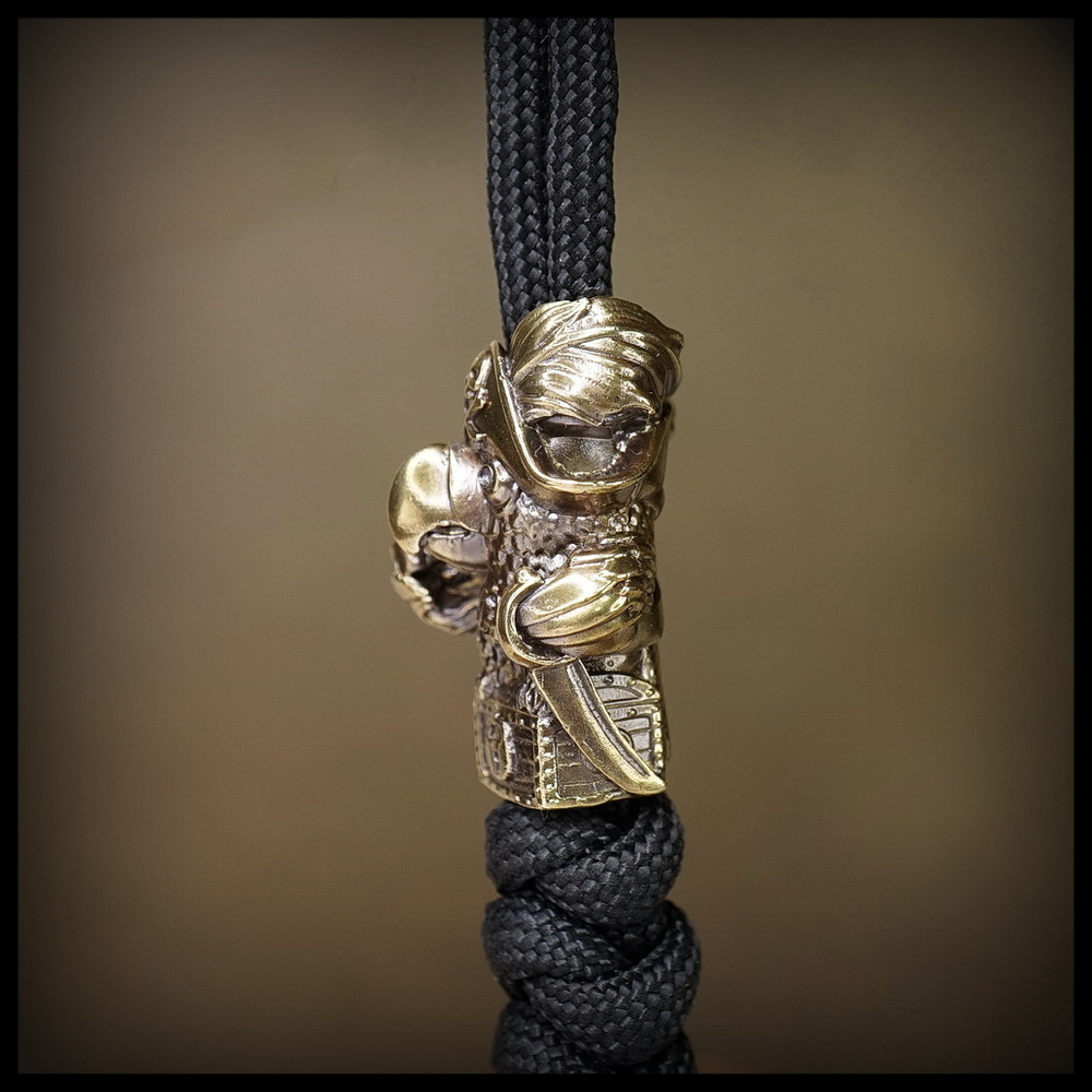 Темлячная бусина "Попугай" для ножей , латунь