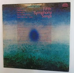 Винтажная виниловая пластинка LP Mahler Малер, Czech Philharmonic Orchestra, Vaclav Neumann, Karel Berman Fifth Symphony Songs (Quadraphonic) (Чехословакия 1989)