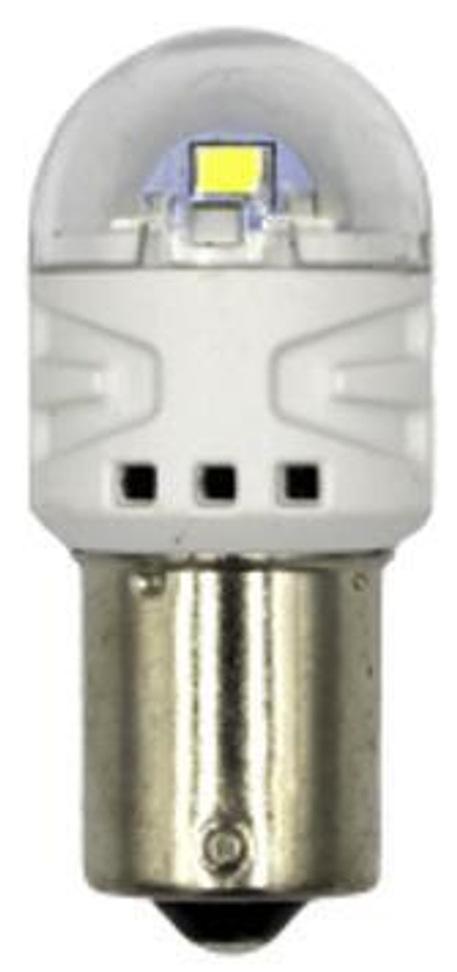 Лампа светодиодная 12V 21W металлический цоколь 1-конт. оранжевый 6 SMD BAU15s Silver 2 шт. блистер Маяк